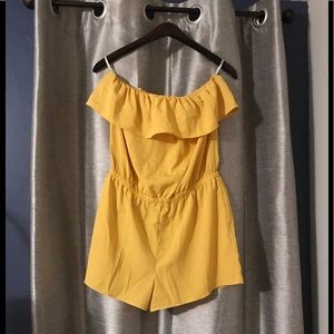 Yellow Ruffle Romper
